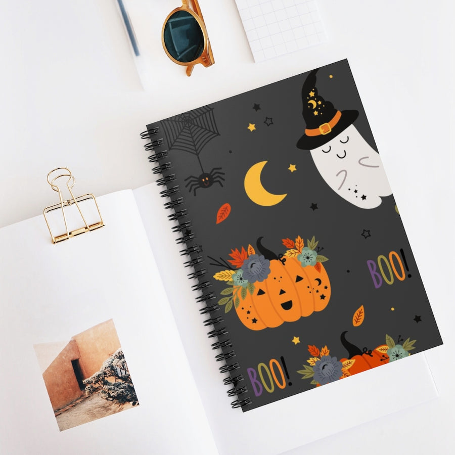 Happy Halloween Spiral Lined Notebook