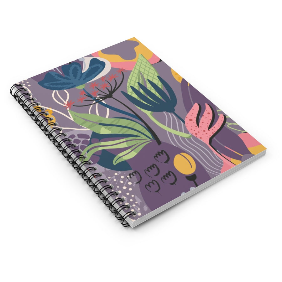 Purple Springtime Spiral Lined Notebook