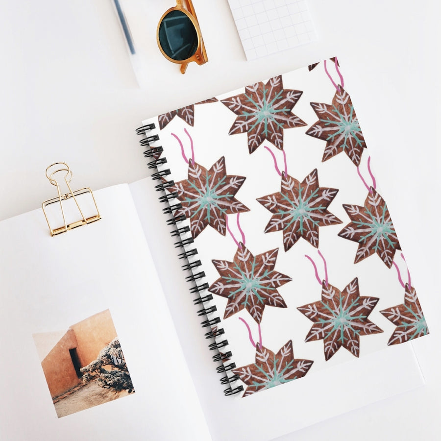Holiday Star Cookies Spiral Lined Notebook