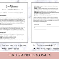 Patient Consent Form - Fillers - Simplistic
