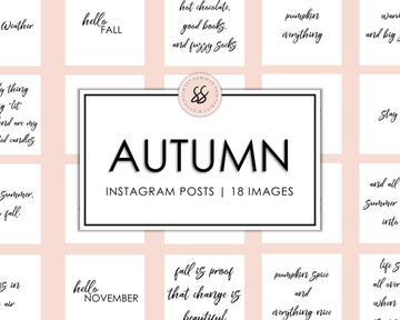 18 Fall Instagram Posts - Black and White - Sweet Summer Designs