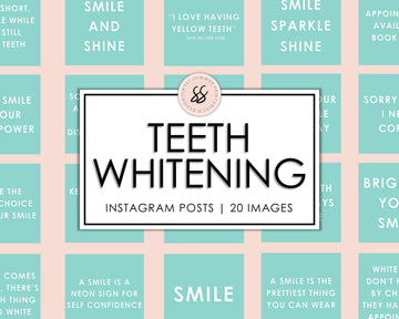 20 Teeth Whitening Instagram Posts - Teal - Sweet Summer Designs