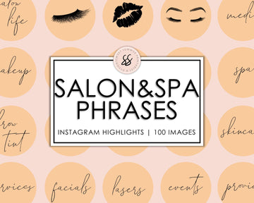 100 Beauty Salon & Spa Instagram Highlights - Peach - Sweet Summer Designs