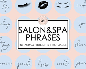 100 Beauty Salon & Spa Instagram Highlights - Light Blue - Sweet Summer Designs