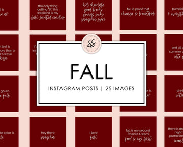 25 Fall Instagram Posts - Maroon - Sweet Summer Designs