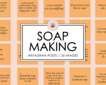 25 Soap Making Instagram Posts - Orange - Sweet Summer Designs