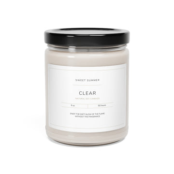 Clear Unscented Soy Candle