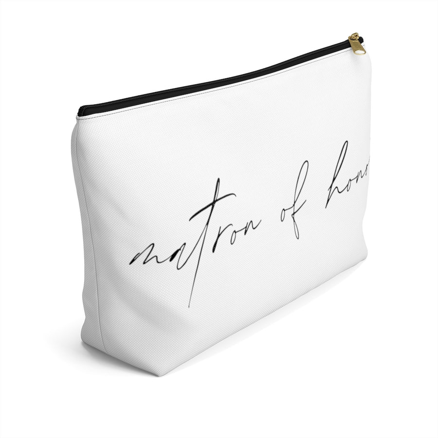 Matron of Honor Script Cosmetic Pouch