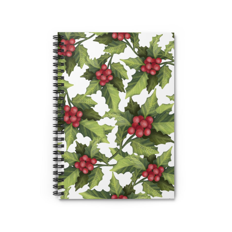 Holly Jolly Spiral Lined Notebook
