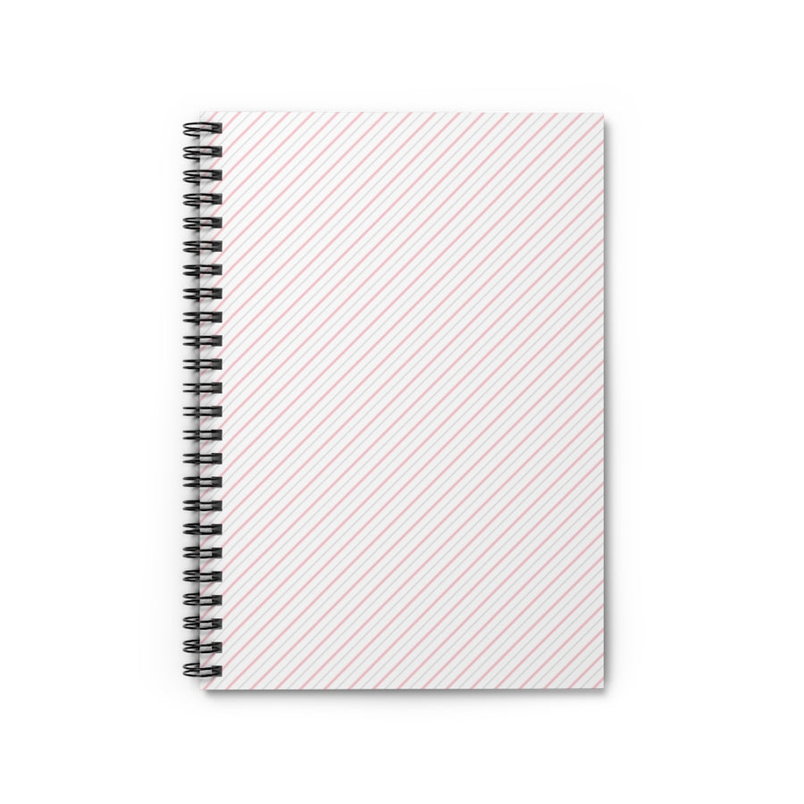 Valentine Stripes Spiral Lined Notebook
