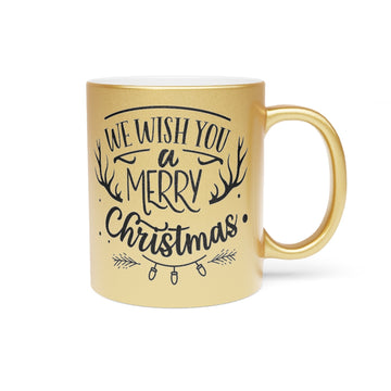 We Wish You A Merry Christmas Metallic Mug