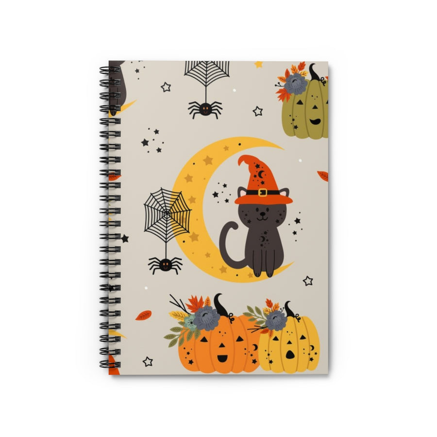 Halloween Kitty Spiral Lined Notebook