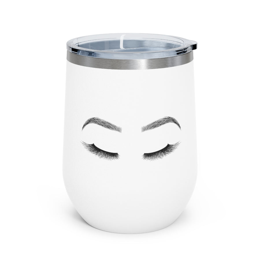 Lashes and Brows Insulated Wine Tumbler