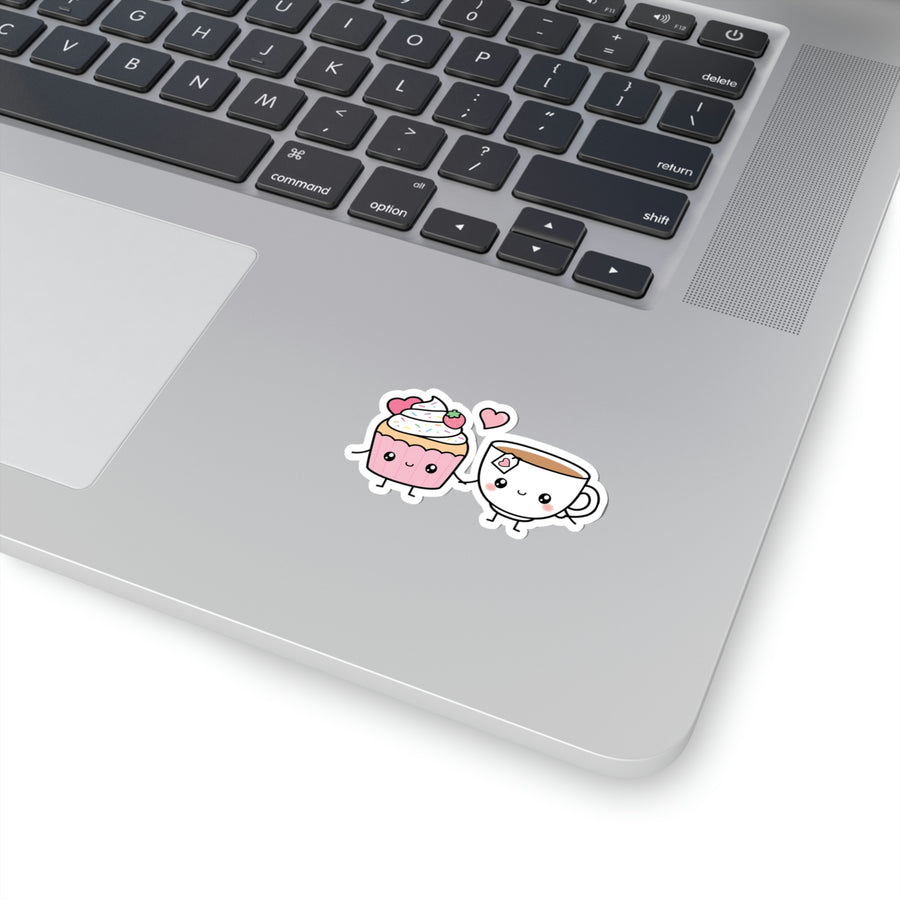 Cupcake & Tea Couple Sticker