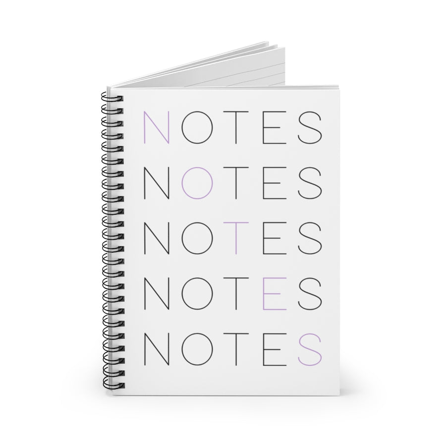 Simple Purple & Black Spiral Notebook