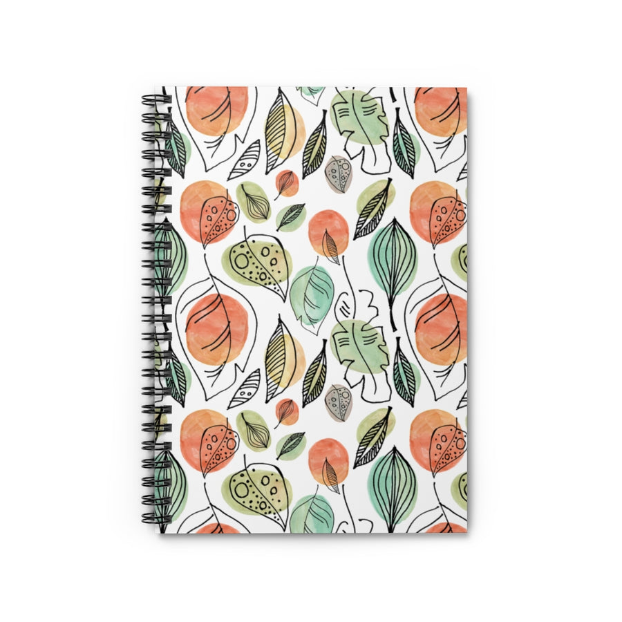 Fall Leaves Spiral Lined Notebook