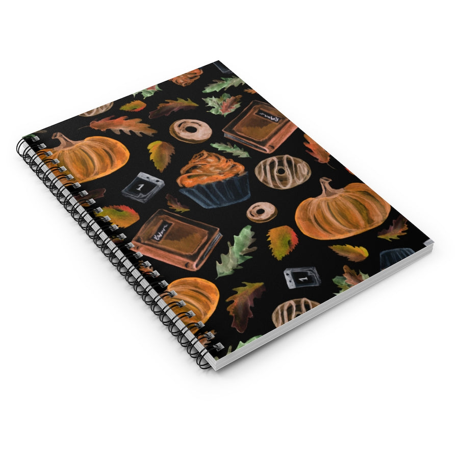 Fall Watercolor Spiral Lined Notebook