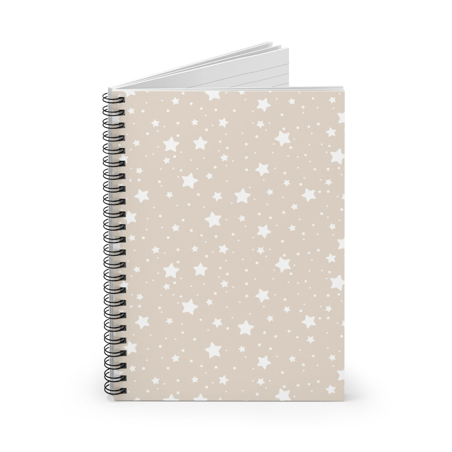 Neutral Stars Spiral Lined Notebook
