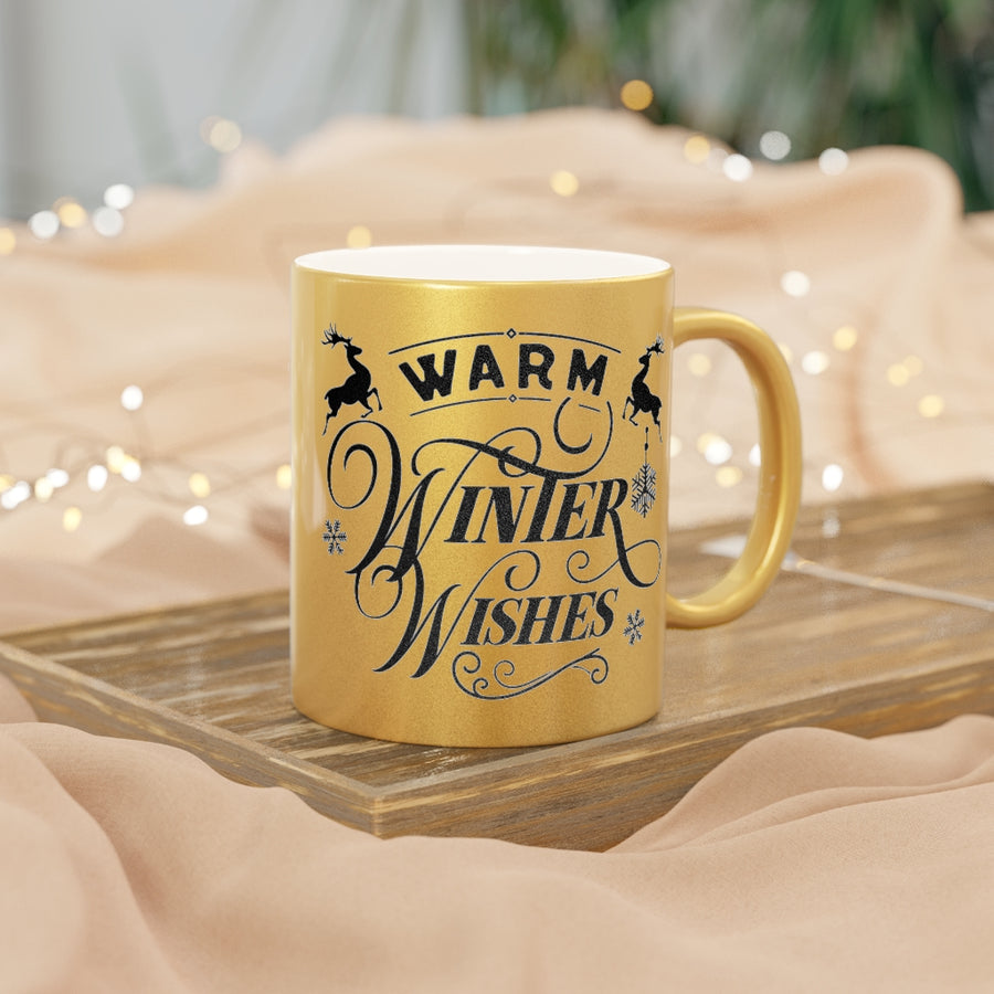Warm Winter Wishes Metallic Mug