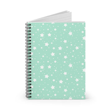 Teal Stars Spiral Lined Notebook