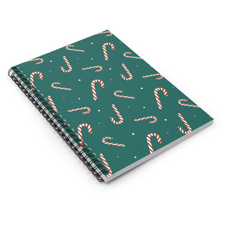 Candy Cane Spiral Lined Notebook