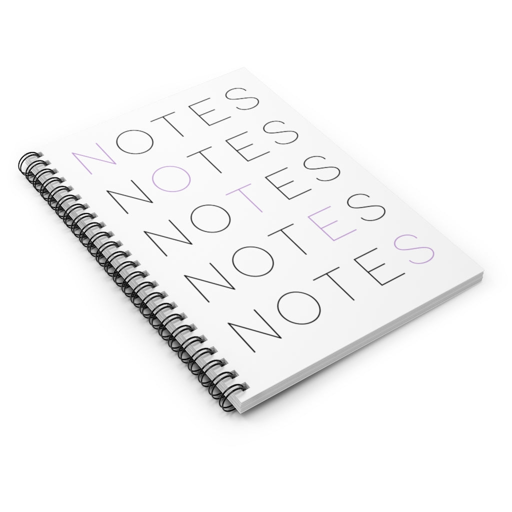 Simple Purple & Black Spiral Notebook – Sweet Summer Designs