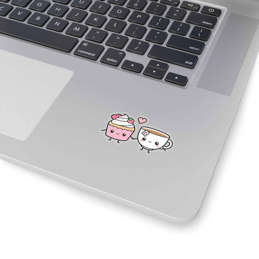 Cupcake & Tea Couple Sticker