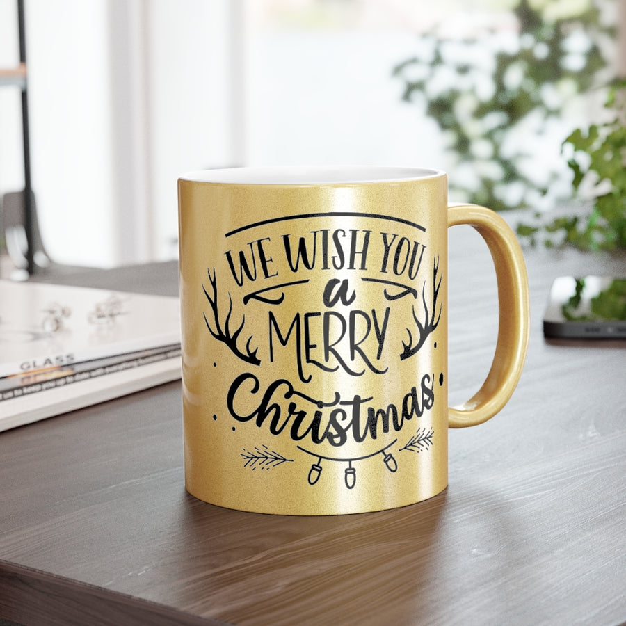 We Wish You A Merry Christmas Metallic Mug