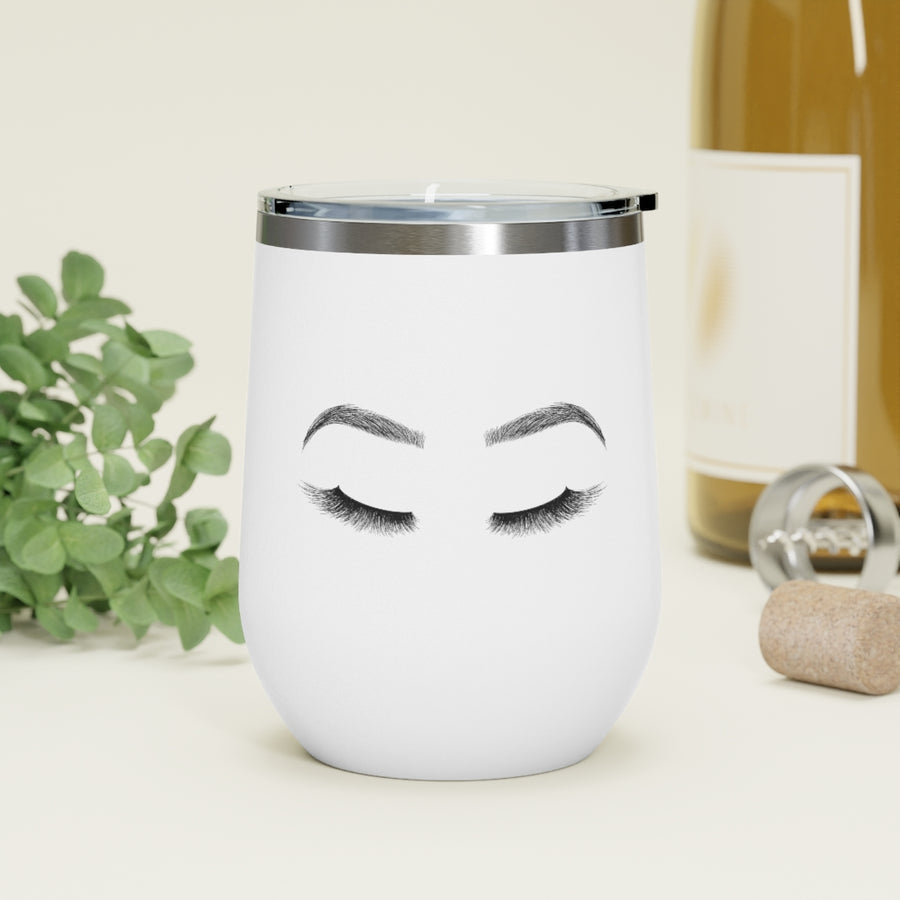 Lashes and Brows Insulated Wine Tumbler