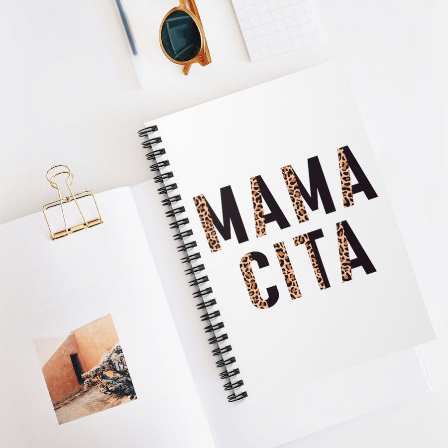 Mamacita Leopard Print Spiral Lined Notebook
