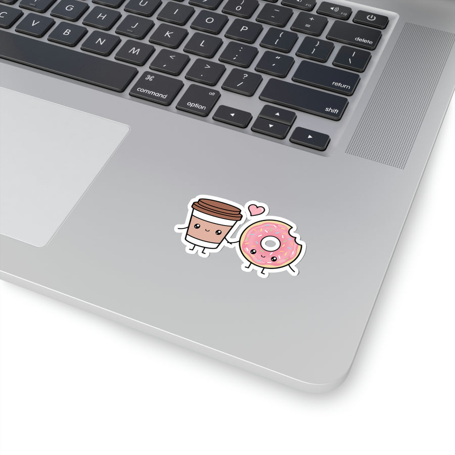Coffee & Donut Couple Sticker