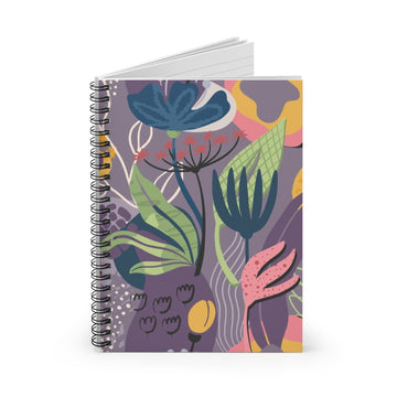 Purple Springtime Spiral Lined Notebook