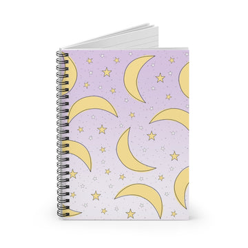 Pink Starry Skies Spiral Lined Notebook