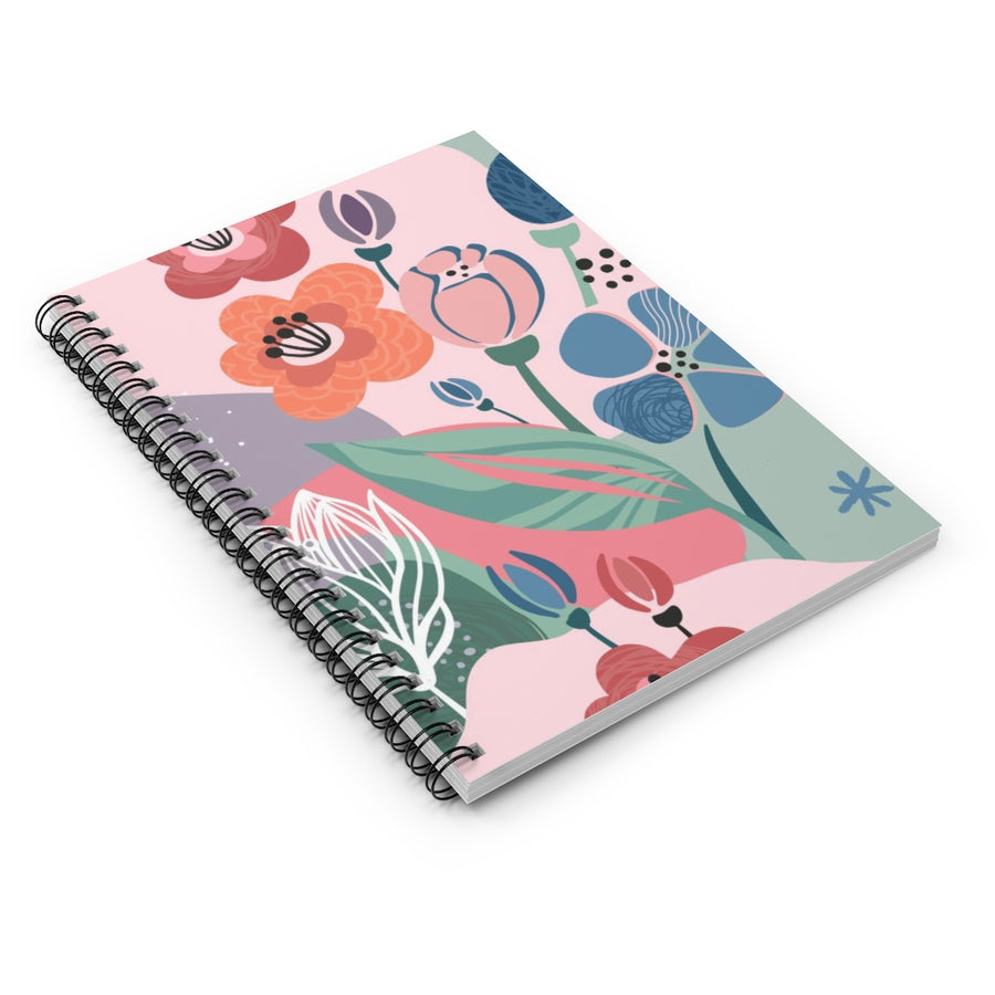 Pink Springtime Spiral Lined Notebook
