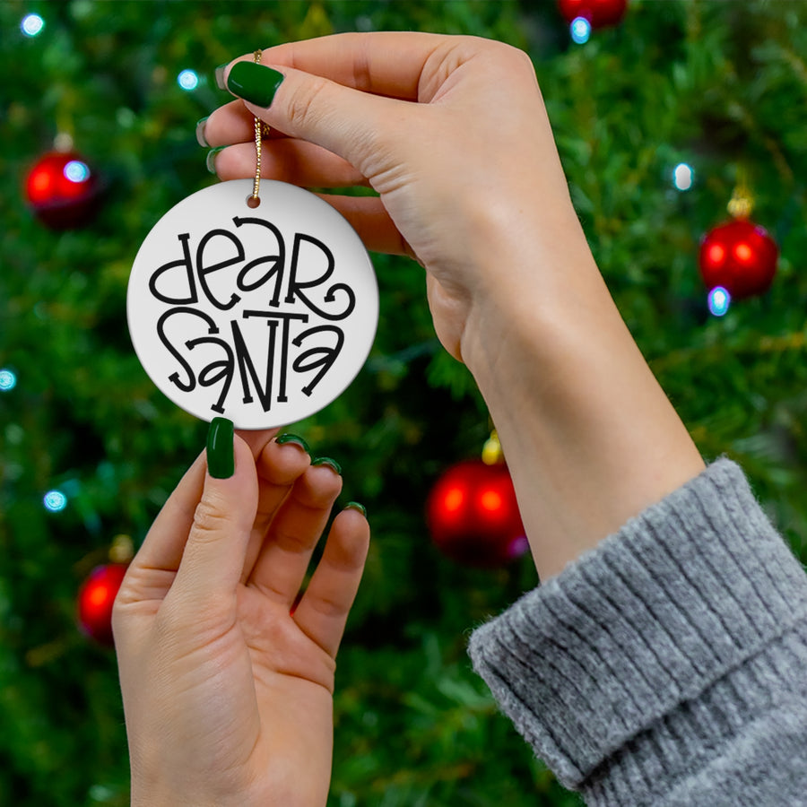 Dear Santa Minimalist Ornament