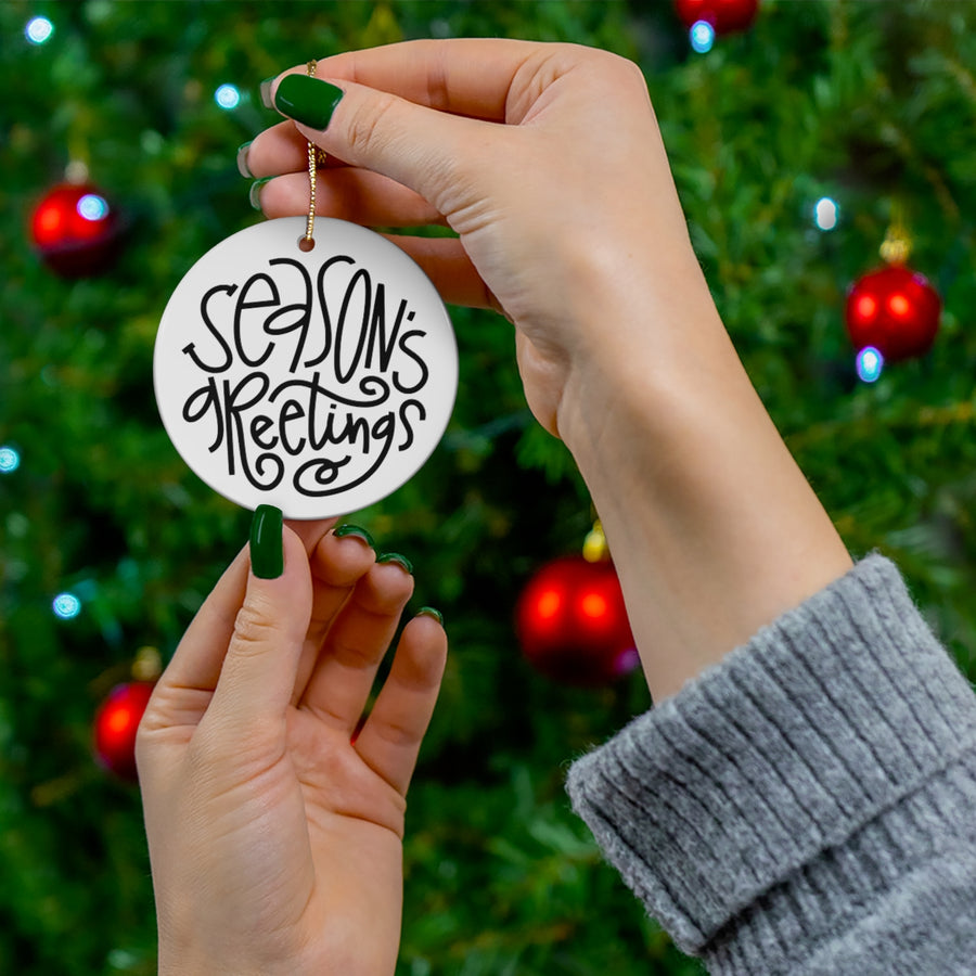 Season's Greetings Minimalist Ornament