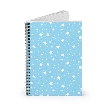 Blue Stars Spiral Lined Notebook
