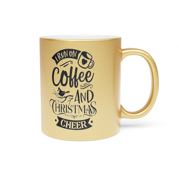 Coffee and Christmas Cheer Metallic Mug