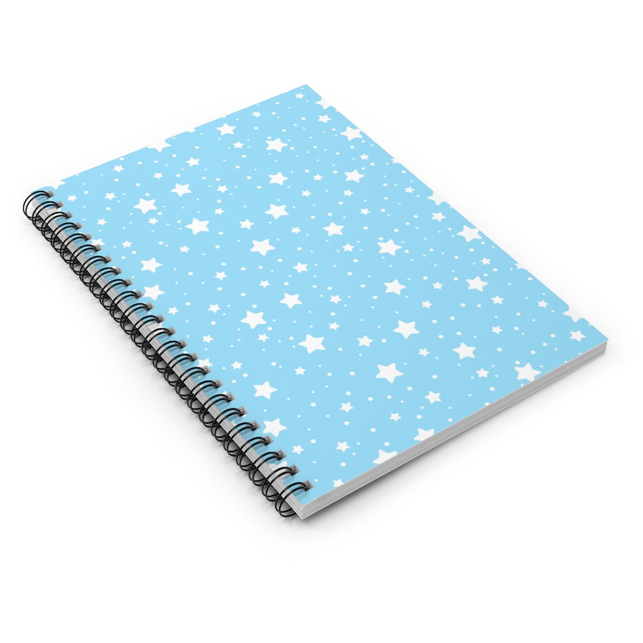 Blue Stars Spiral Lined Notebook