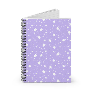 Purple Stars Spiral Lined Notebook