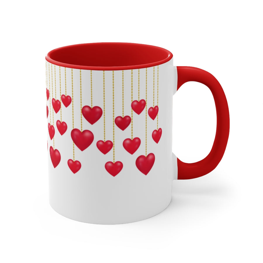 Chained Hearts Coffee Mug, 11oz