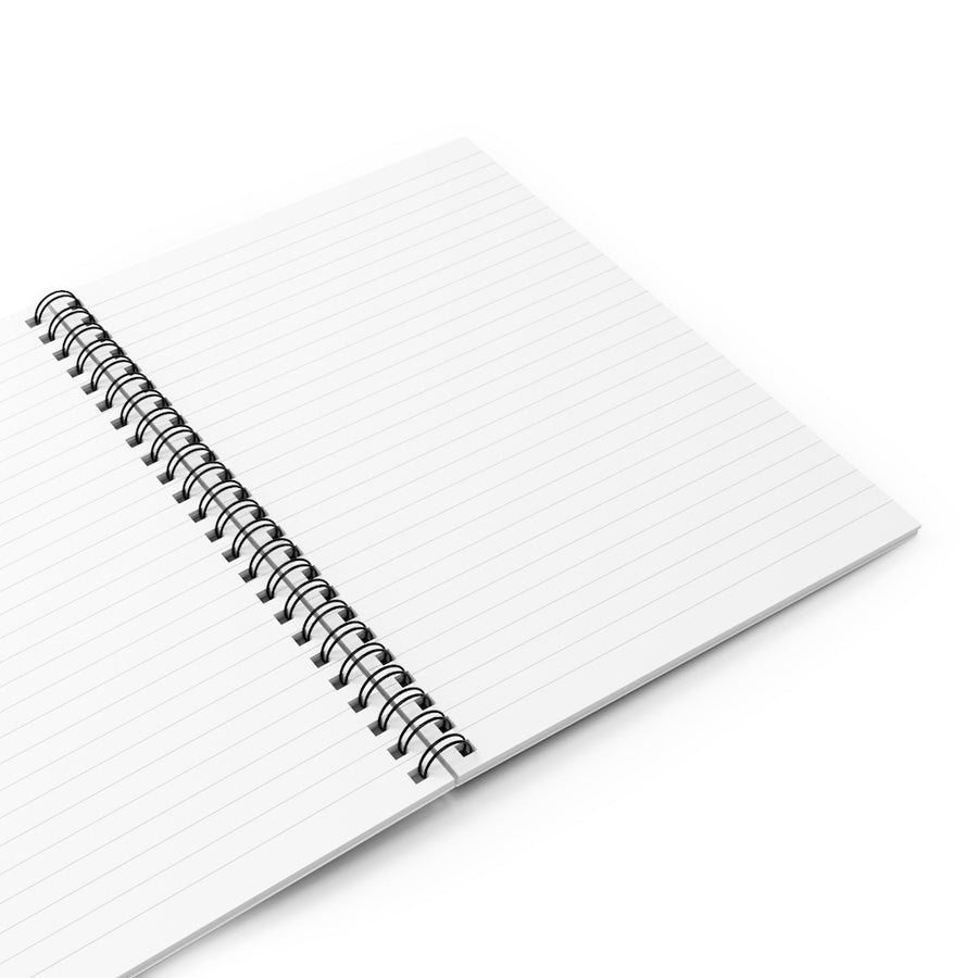 Gray & White Hearts Spiral Lined Notebook