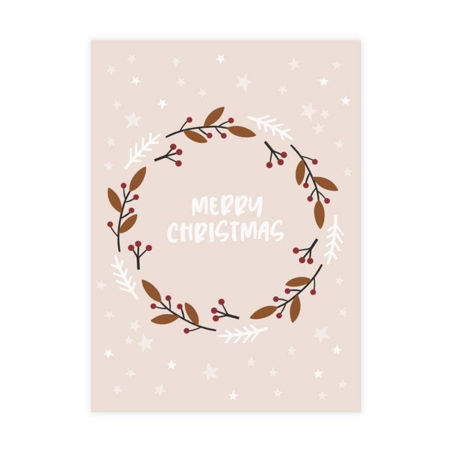 Merry Christmas Wreath Greeting Card Pack