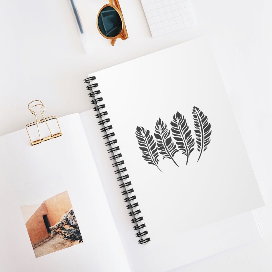 Fall Feathers Spiral Lined Notebook