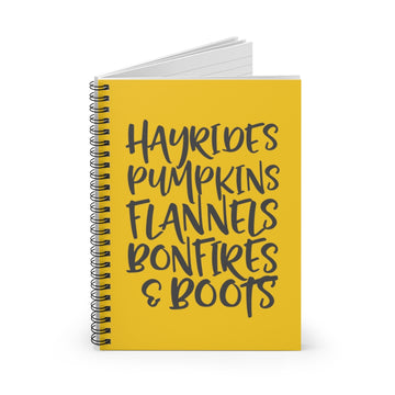 Fall Favorites Spiral Lined Notebook