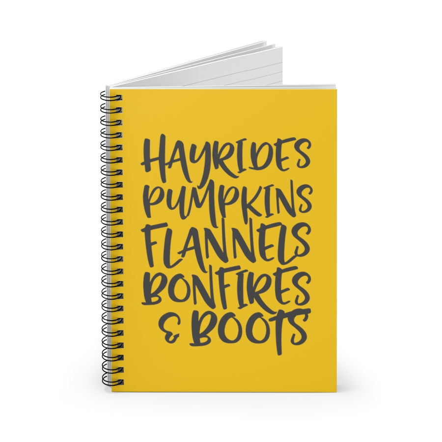 Fall Favorites Spiral Lined Notebook