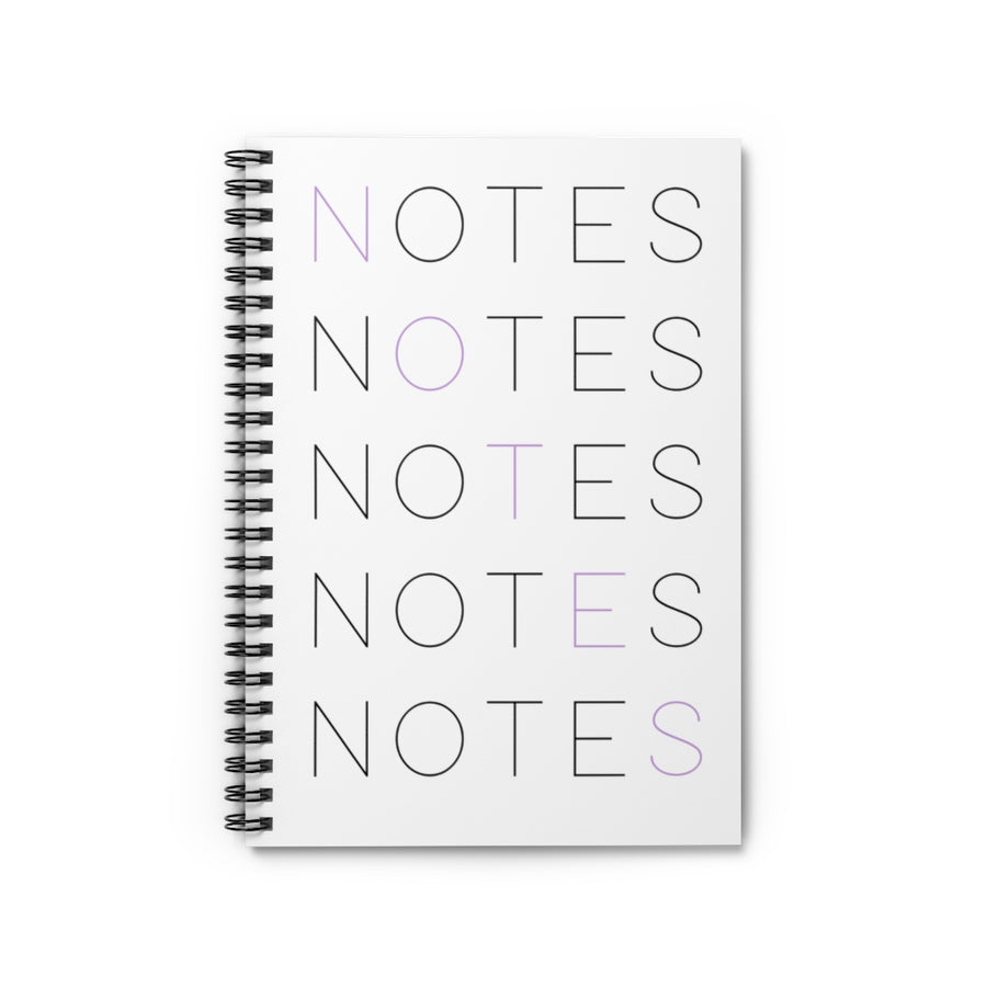 Simple Purple & Black Spiral Notebook