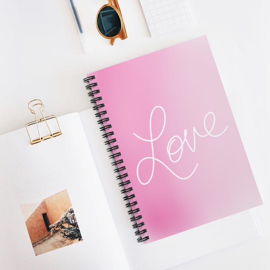 Pink Love Spiral Notebook