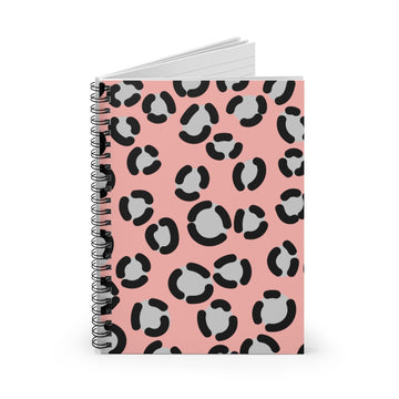 Pink Leopard Spiral Lined Notebook