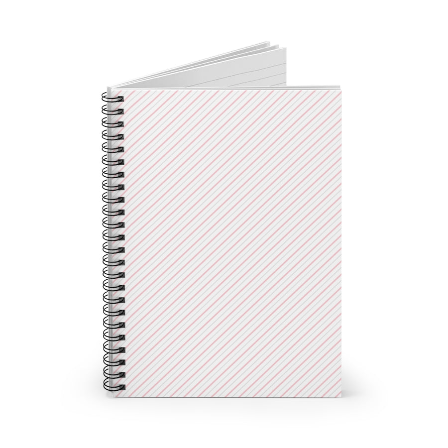 Valentine Stripes Spiral Lined Notebook